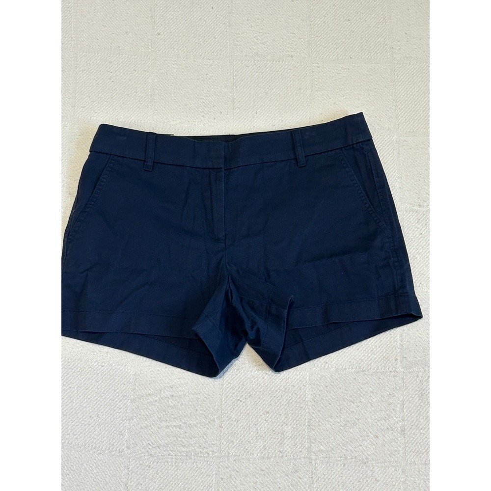J.Crew Womens Navy Blue 3.5 Inch Chino Shorts Size 8 H5616 Stretch Cotton